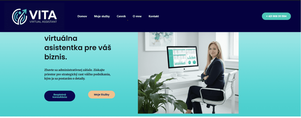 Virtuálna asistentka VITA – administratívne služby a AI automatizácia pre firmy
